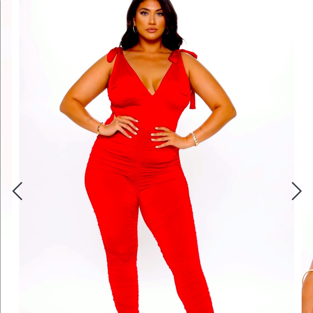 Ruching Around Town Jumpsuit
